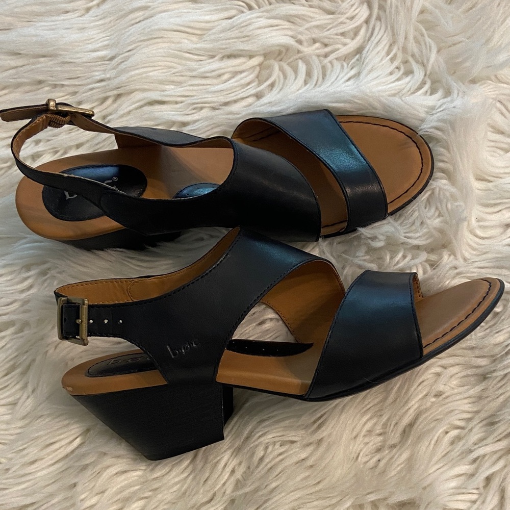BOC Leather Women's Sandals size 10 see all photos for condition color black - Picture 1 of 12